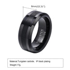 8MM Classic Look Tungsten Carbide Matte Men's Ring in Tone Wedding Band Comfort fit Anel Aneis Male Jewelry