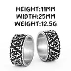PENDRA Nordic Celtic Knot Steel Ring