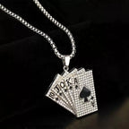 PENDRA Flamecross Rhinestone Flame Cross Pendant