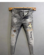 PENDRA Denim Embroidered Smoke Pants