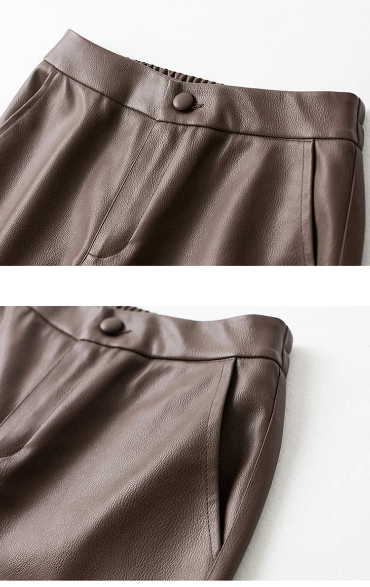 PENDRA Waist Straight Leg Elastic Pants