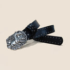PENDRA Elaralia Leather Black D-Buckle Horse Belt