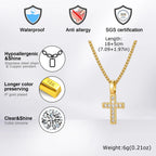 PENDRA Cross Zircon Pendant Necklace