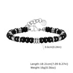 Metal Bead bracelets for Men Boys,Natural Beaded Stainless Steel Beaded Bracelets,Casual Jewelry Gifts