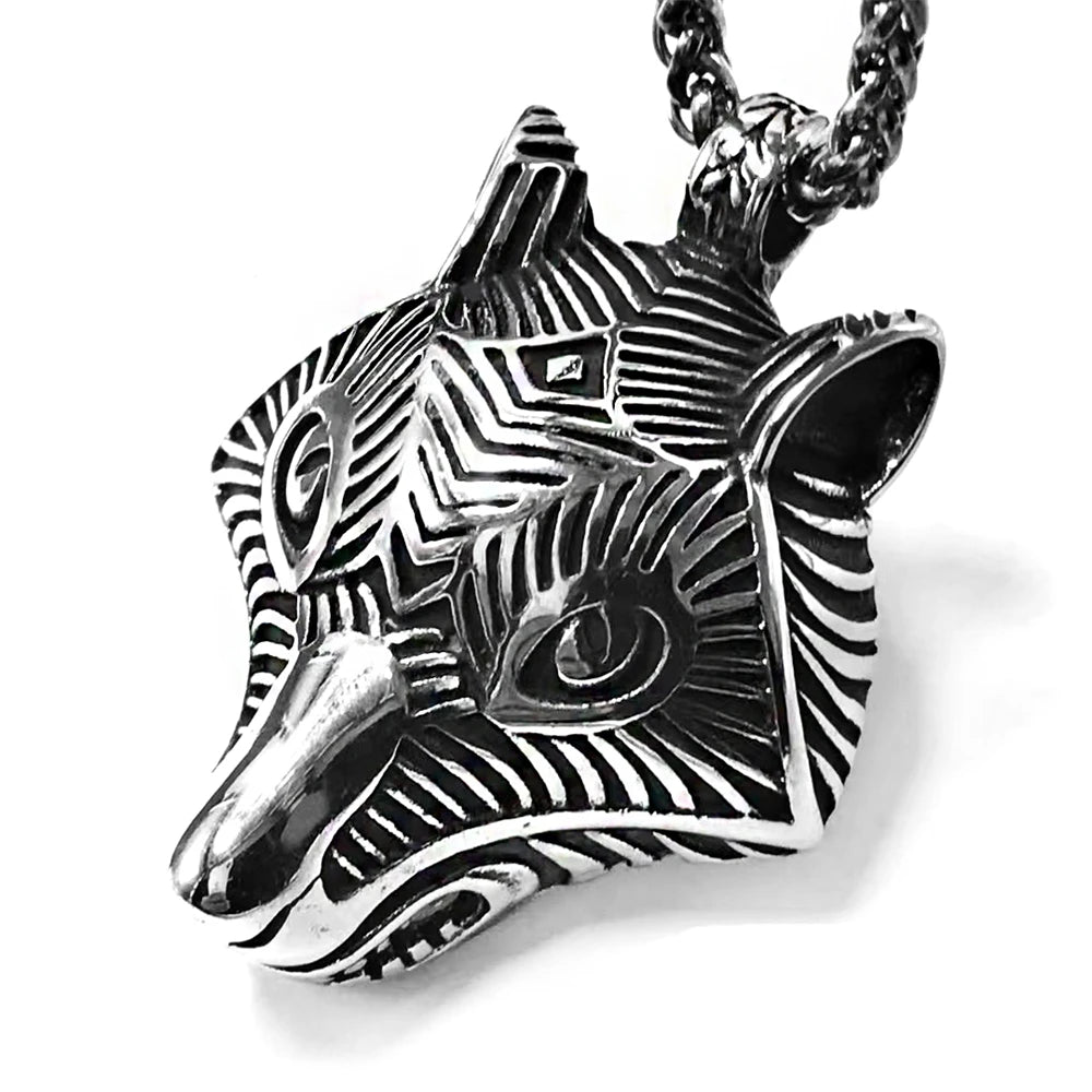 PENDRA Wolf Rune Celtic Necklace