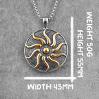 PENDRA Apollo Talisman Sun Steel Necklace