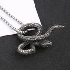 PENDRA Serpentsteel 316L Stainless Steel Snake Pendant