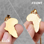 Africa Map Men Necklaces Pendants Chain Punk Hiphop Trendy for Boyfriend Male Stainless Steel Jewelry Creativity Gift Wholesale