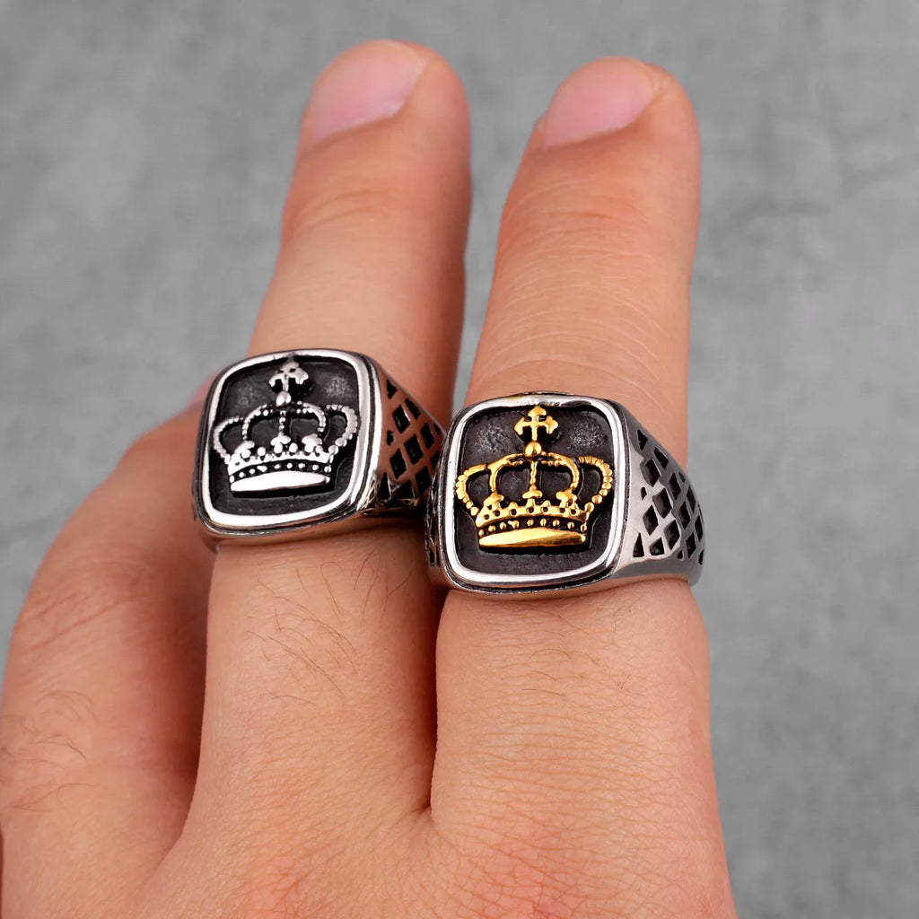 PENDRA Crown Boyfriend Steel Ring