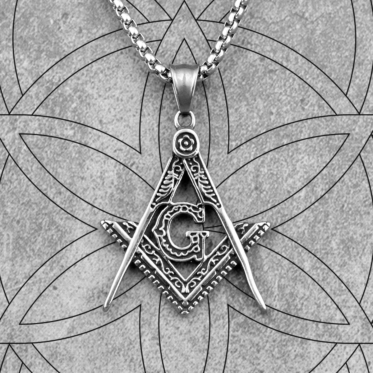 PENDRA Freemason Masonic Boyfriend Steel Necklace