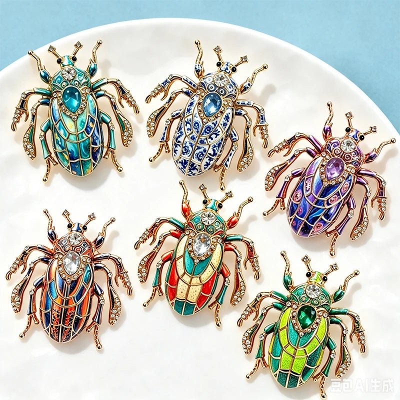 PENDRA Lucky Scarab Brooch
