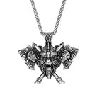 PENDRA Wolf Norse Helmet Necklace