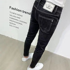 PENDRA Korean Slim Black Jeans