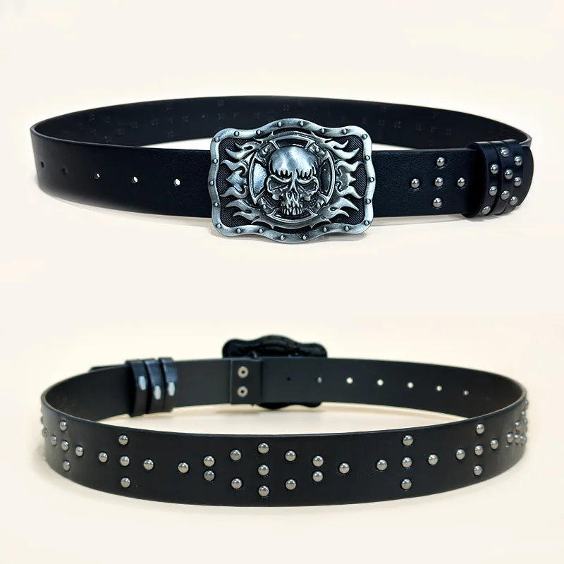 PENDRA Jadeene Leather Western Gothic Belt