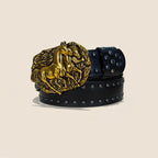 PENDRA Elaralia Leather Black D-Buckle Horse Belt