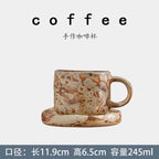 Retro kiln-changed ceramic coffee cup, Japanese handmade style ins style desktop coffee cup multi-color optional