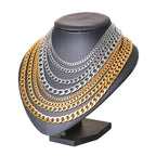 Figaro Necklace Men,Stainless Steel Curb Chain, Man Necklace, 5 to 8mm Link Chain