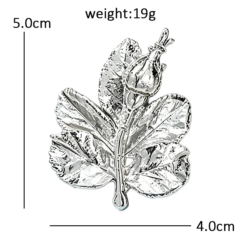 PENDRA Folia Vintage Leaf Brooch