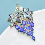 PENDRA Violetta Purple Rhinestone Grape Brooch