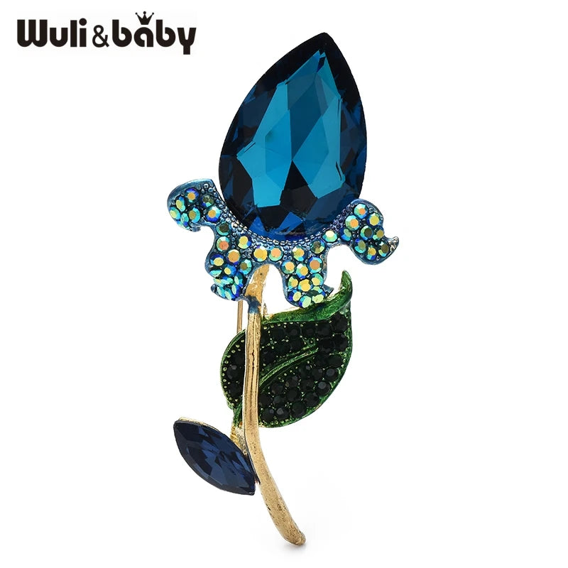 PENDRA Tulippa Classical Crystal Tulip Brooch