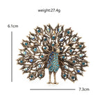 PENDRA Sparkling Peacock Multicolor Brooch