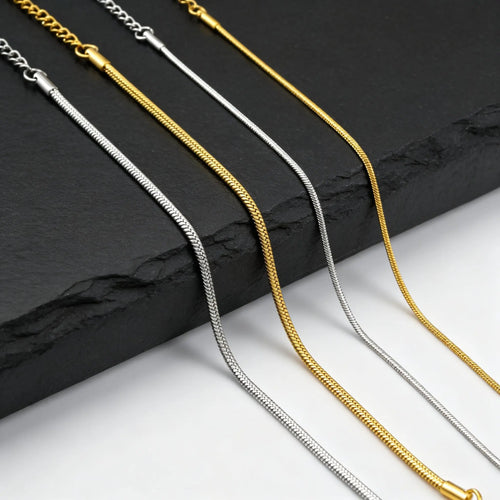 1.2/2mm Round Snake Chain Bracelets for Men Women,Stainless Steel Links Adjustable Wristband,Minimalist Unisex Jewelry