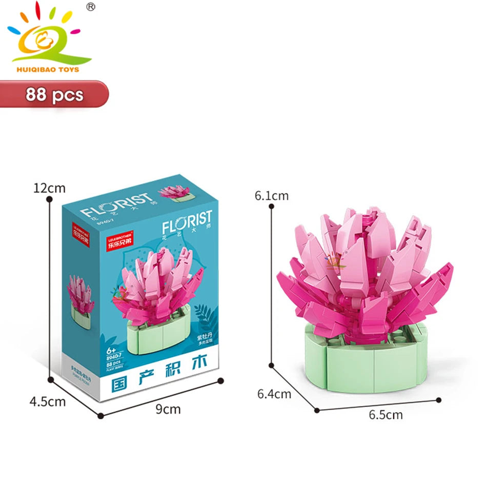 PENDRA Succulent Potted Floral Building Set