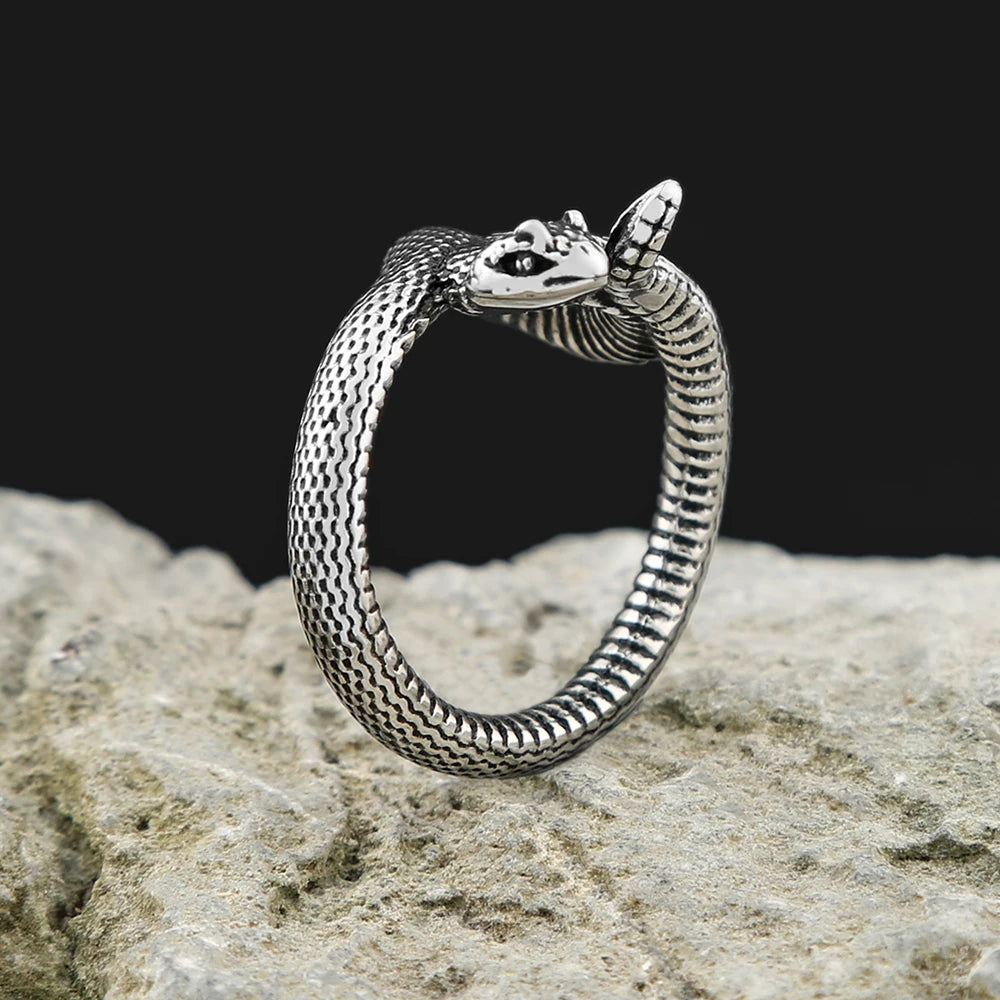 PENDRA Snakeband Simple Stainless Steel Snake Ring