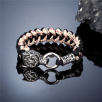 PENDRA Wolf Rune Steel Bracelet