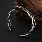 PENDRA Twistweave Stainless Steel Open Cuff Bracelet