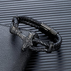 PENDRA Thor Hammer Classic Leather Bracelet