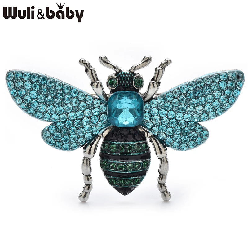 PENDRA Solis Rhinestone Bee Brooch