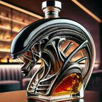 Novelty Alien Creature Whiskey Decanter, Unique Glass Bottle for Sci-Fi Gifting & Home Bar Decor Alien Xenomorph