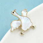 PENDRA Lovely White Goose Brooch