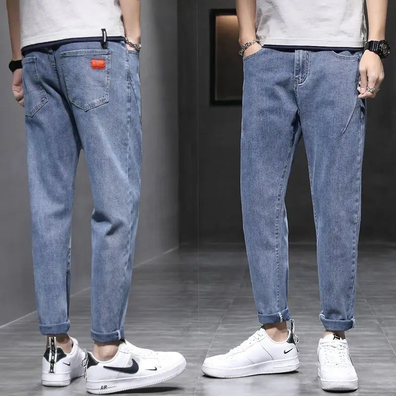 Comfortable Stylish Trendy Luxury Men's Jeans 2023 Summer Blue Cowboy Classic Jeans Casual Stretch Luxury Denim Pants for Men
