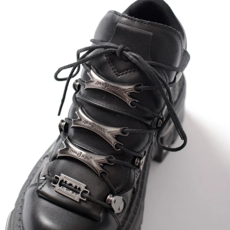PENDRA Lace Platform Ankle Punk Boots