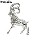 PENDRA Minimal Goat Polished Alloy Brooch