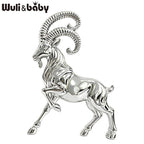 PENDRA Minimal Goat Polished Alloy Brooch