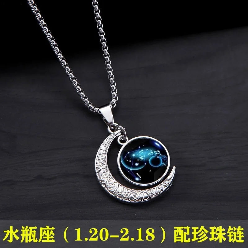 PENDRA Zodiacglow Luminous Twelve Constellations Pendant Necklace