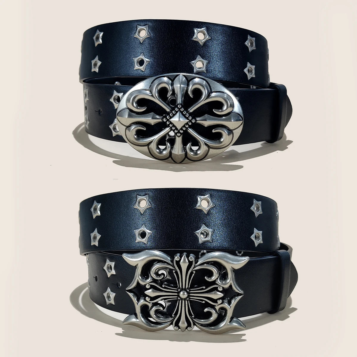 Trend Rivet Belt Heavy Metal Belt Men Women Punk Nightclub Rock Style Belt Jeans Belt Y2K Belt Fashion Decoration Women' Belt