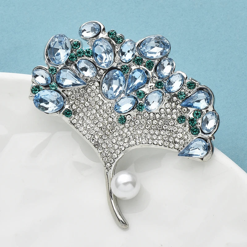 PENDRA Ginkgoa Luxury Ginkgo Leaf Brooch