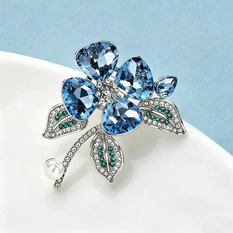 PENDRA Crystelle Crystal Flower Brooch