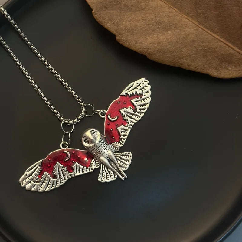 PENDRA Owlmoon Halloween Owl Pendant Necklace