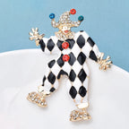 PENDRA Multi Color Crystal Clown Brooch