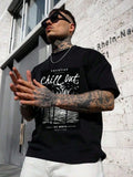 Summer Outdoor Casual Men's T-shirt Seaside Surf Men's Short Sleeve Letter Shark Print Men's T-shirt Daily Street Fashion T-shir