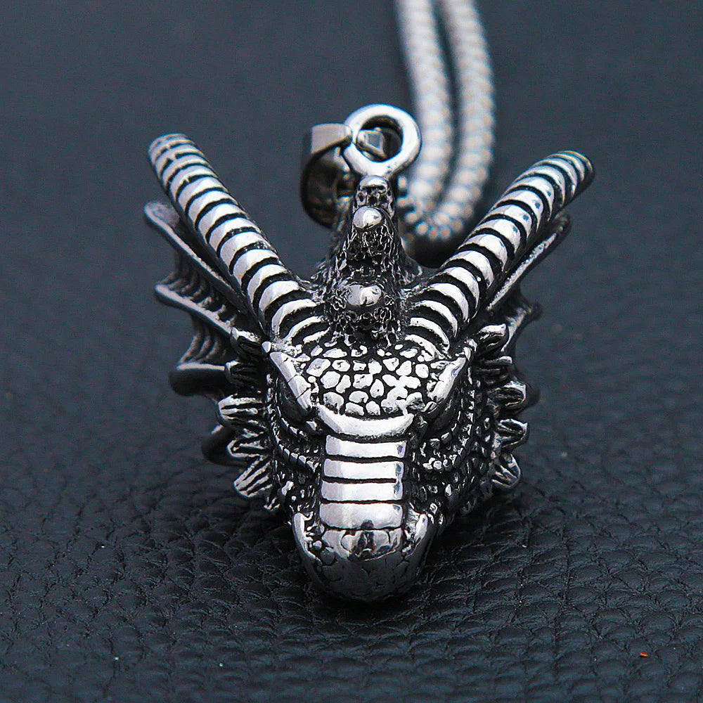 PENDRA Dragonlord Vintage Viking Dragon Pendant Necklace