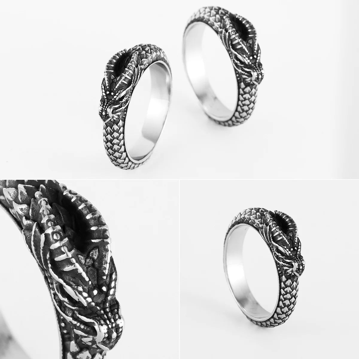 PENDRA Devil Dragon Animal Steel Ring