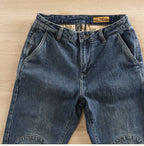 Wholesale 2022 New Hong Kong Style Spliced Ork Clothes Harem Pants Brand Solid Versatile Loose Legged Men Cowboy Baggy Jeans