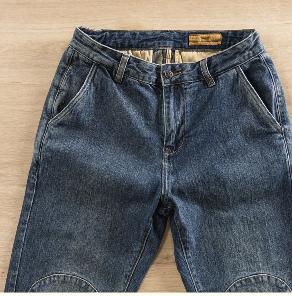 Wholesale 2022 New Hong Kong Style Spliced Ork Clothes Harem Pants Brand Solid Versatile Loose Legged Men Cowboy Baggy Jeans