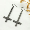 PENDRA Invertedcross Gothic Drop Earrings